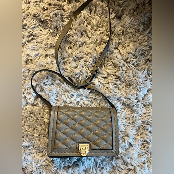 Rebecca Minkoff Quilted Madison Crossbody in Taupe - Picture 1 of 11